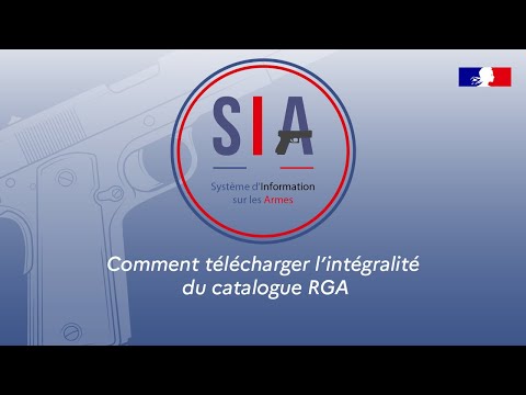 Tutoriel RGA: télécharger l'intégralité  du catalogue RGA