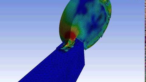 Ansys Workbench explicit dynamics turning in circumferential direction of AlSi 1045 bolt example 4