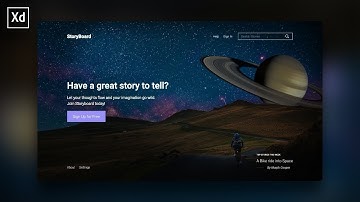 Website Landing Page UI Design in Adobe XD | Speed Process