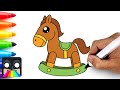 How to Draw a Rocking Horse (Step by Step)