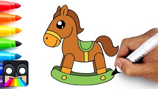How to Draw a Rocking Horse (Step by Step)