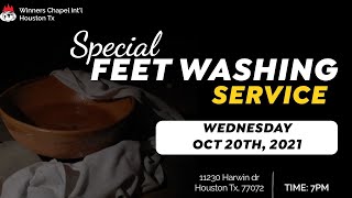 | WINNERS CHAPEL INT'L HOUSTON || SPECIAL FEET WASHING SERVICE || 10/20/2021