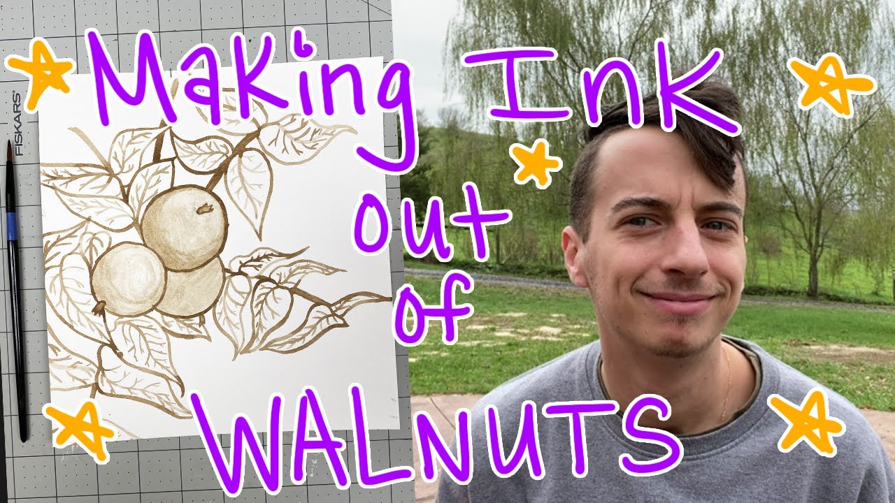 Making Ink Out of Walnuts for Magick and Art - Witchy DIY (Bonus Speed Painting)