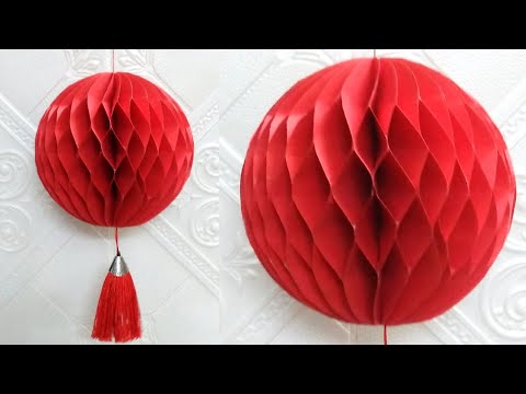 Cách Làm Đèn Lồng Trang Trí Tết Bằng Giấy Đơn Giản - DIY: How To Make A Paper Lantern | Foci