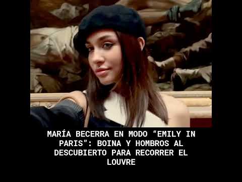 María Becerra en modo “Emily in Paris”: boina y hombros al descubierto para recorrer el Louvre