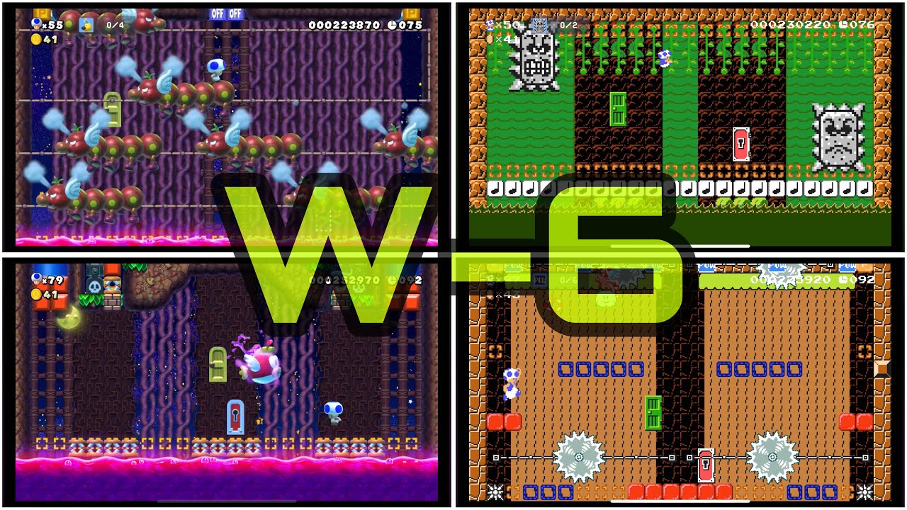 Super Mario Maker 2: Super Boss World W6 (ID: 27B-SNL-3HG)