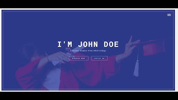 Responsive MINIMALISTIC Student Personal Portfolio Website Using HTML CSS And Js | The Terminal Boy