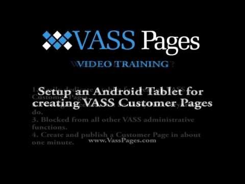 VASS Pages - Setup an Android Tablet for Creating Customer Pages