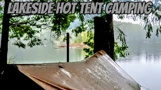 Hot Tent Camping on a Lake