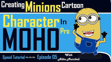 Create Minion Cartoon Character | for Beginners | in Moho Pro | Speed Tutorial EP-05 | (2021)