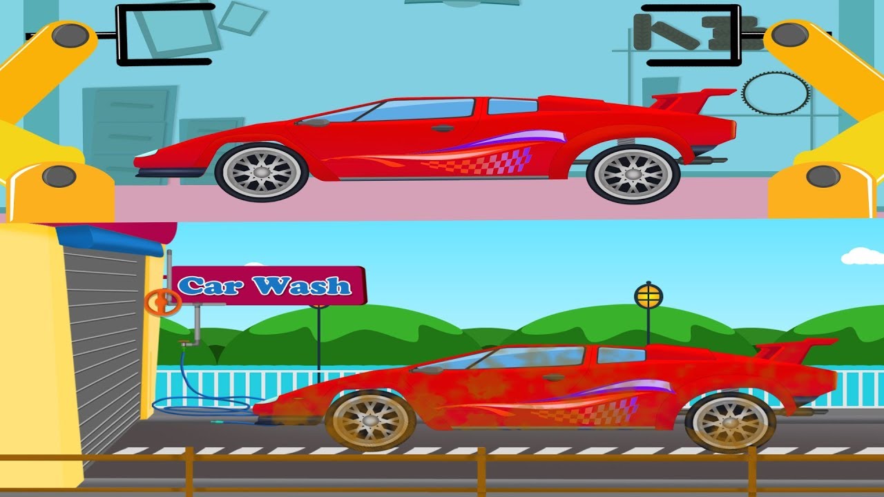 Sports Car Car Garage Car Wash Racing Car Game for Toddlers