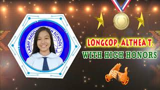 Academic Excellence Awardees  SY 2019-2020