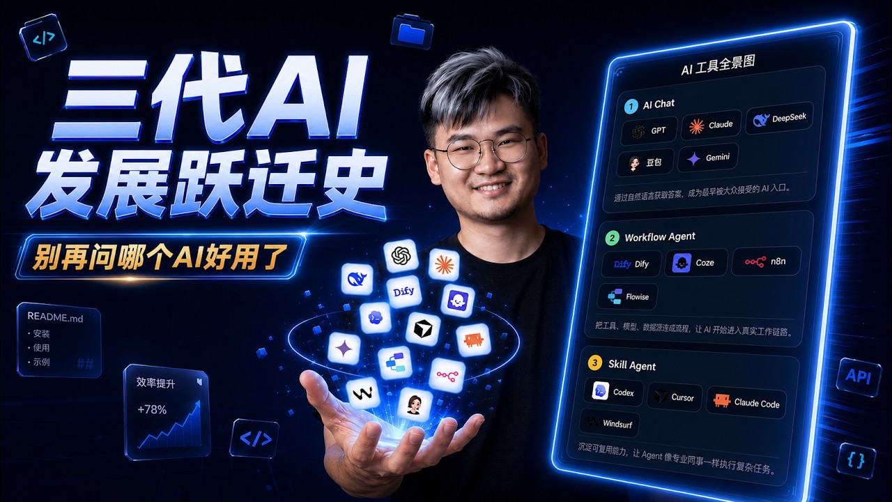 一个视频说清三代AI发展跃迁史Three Transformative Eras of AI, All in One Video