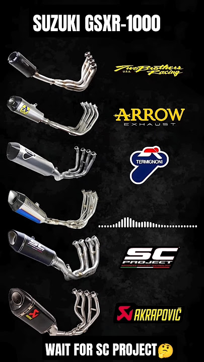 Suzuki gsxr-1000 exhaust sound comparison 😰🔥| #suzuki #gsxr1000 #arrow #yoshimura #akrapovic