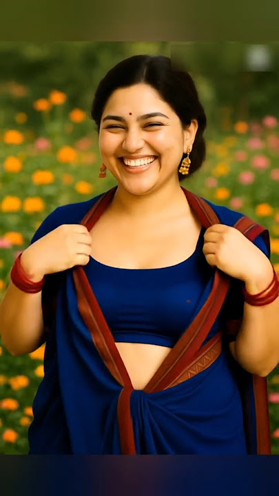 bumbai ki Ranu/ blue Sharee Looking Wow Indian Model/ #ai #love #model #pretty #saree #shorts