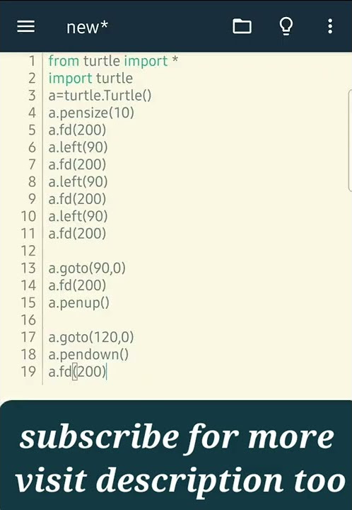 Python turtle graphics tutorial || penup() pendown() goto() - YouTube