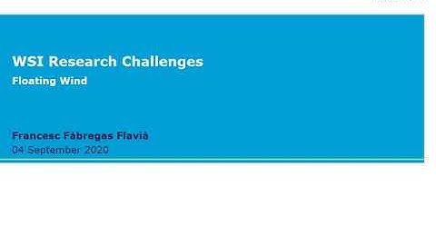 Wave Structure Interaction Challenges: Floating Wind