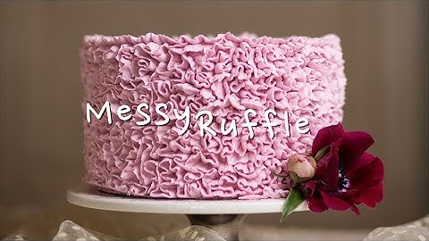 Messy Ruffles Buttercream Cake Piping Decorating Timelapse Tutorial Video - The Cake Flower