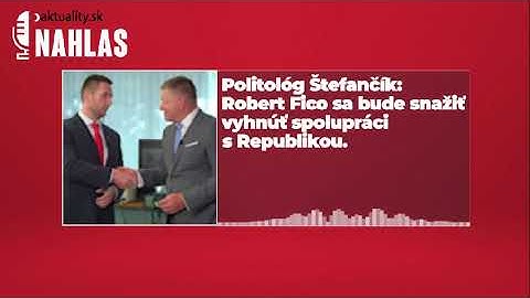 🎙️ Politológ Štefančík: Robert Fico sa bude snažiť vyhnúť spolupráci s Republikou | Aktuality