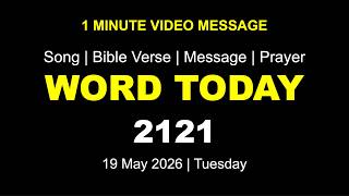 Word Today-2121 | Bro RSV | One-Minute Video Message (Malayalam) | 19 May 2026
