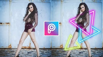 Neon Glowing Triangle Effect | Picsart Neon Glowing Effect | Picsart Edting Tutorial