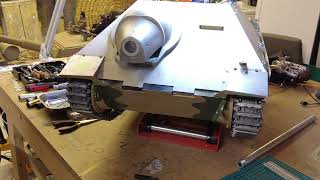 1/6 scale Armortek Hetzer Jagdpanzer 38 (Vid 20) Final test of the servos and getting ready to paint
