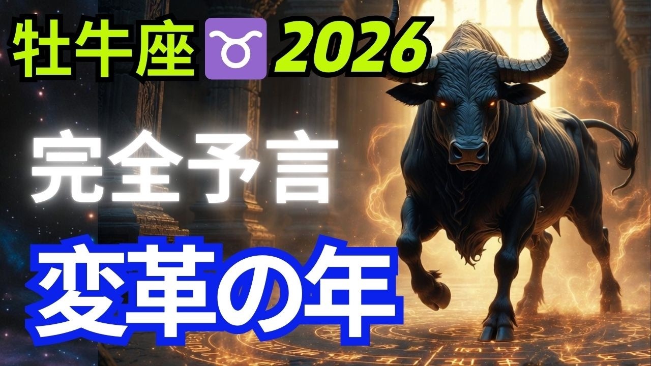 【牡牛座♉】96ヶ月耐えた暗黒期が終わり…2026年最大級の黄金期が爆誕！人生逆転の年【年間保存版】