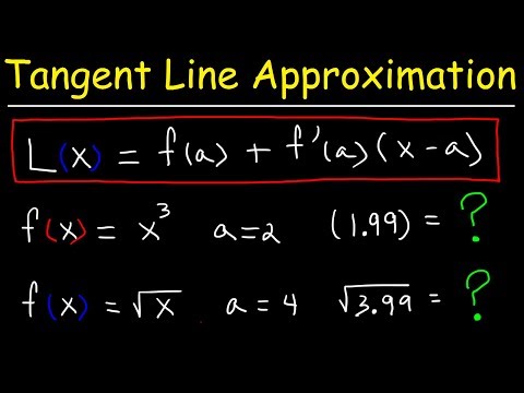 Finding The Linearization of a Function Using Tangent Line Approximations