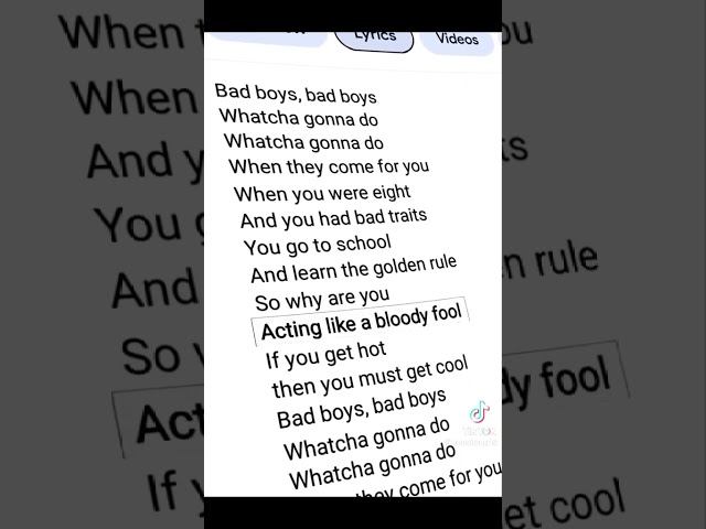 Lagu bad boys class=
