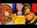TIKTOK MUKBANG COMPILATION CHEESY LASAGNA SHEETS CHIPOTLE BURRITO FIVE GUYS TACO BELL SUBWAY SANDWIC