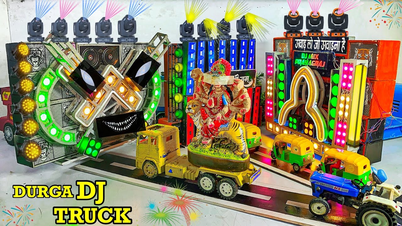 Diy Mini Wedding Dj Navratri Durga Road Lights Murti Visarjan | Mini Dj Truck Light 