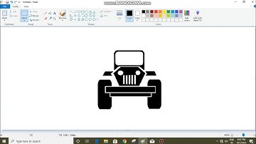 How to draw a jeep in MS Paint. (front look)