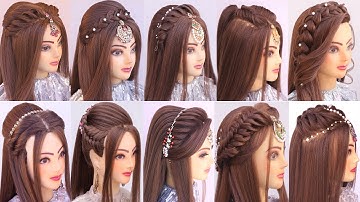 10 super Elegant open hairstyle for wedding l bridal hairstyles kashee