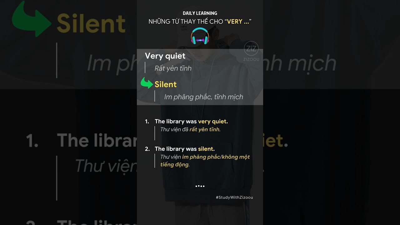 Từ đồng nghĩa với "Very quiet" ✅ Cách nói hay hơn thay vì nói "very..." 🎧 