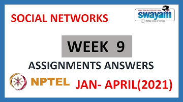 Social Network | Social Network Week 9 Assignment|Social Network Assignment 9 | (Jan-Apr2021)| NPTEL
