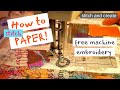 Free machine embroidery....on paper?!