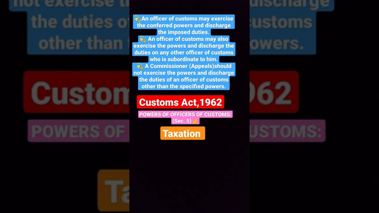 How to study law💯very easily|Powers of officers of customs under customs Act,1962