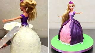 ⁣How to make a Rapunzel  Doll Cake by CakesStepbyStep