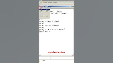 Digital Clock From Notepad #programming #python #notepads #clock #education #windows10 #computer