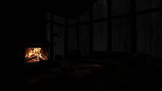 Trapped in a Cozy Cabin 🌧️ Thunder Roars Outside, Fire Crackles Within | Ultimate Sleep Ambience 🔥
