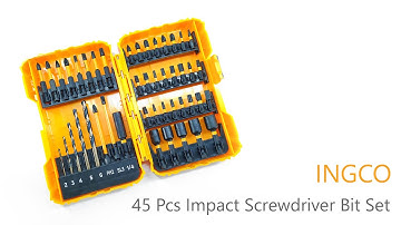 INGCO AKDL24502 - 45 Pcs Impact Screwdriver Bit Set