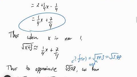 Sections 3.10 Linear Approximations and Differentials