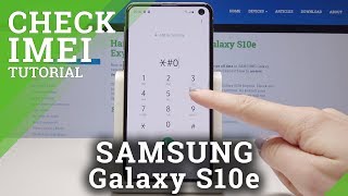 How to Check IMEI Number in Samsung Galaxy S10e - IMEI & Serial Number Info