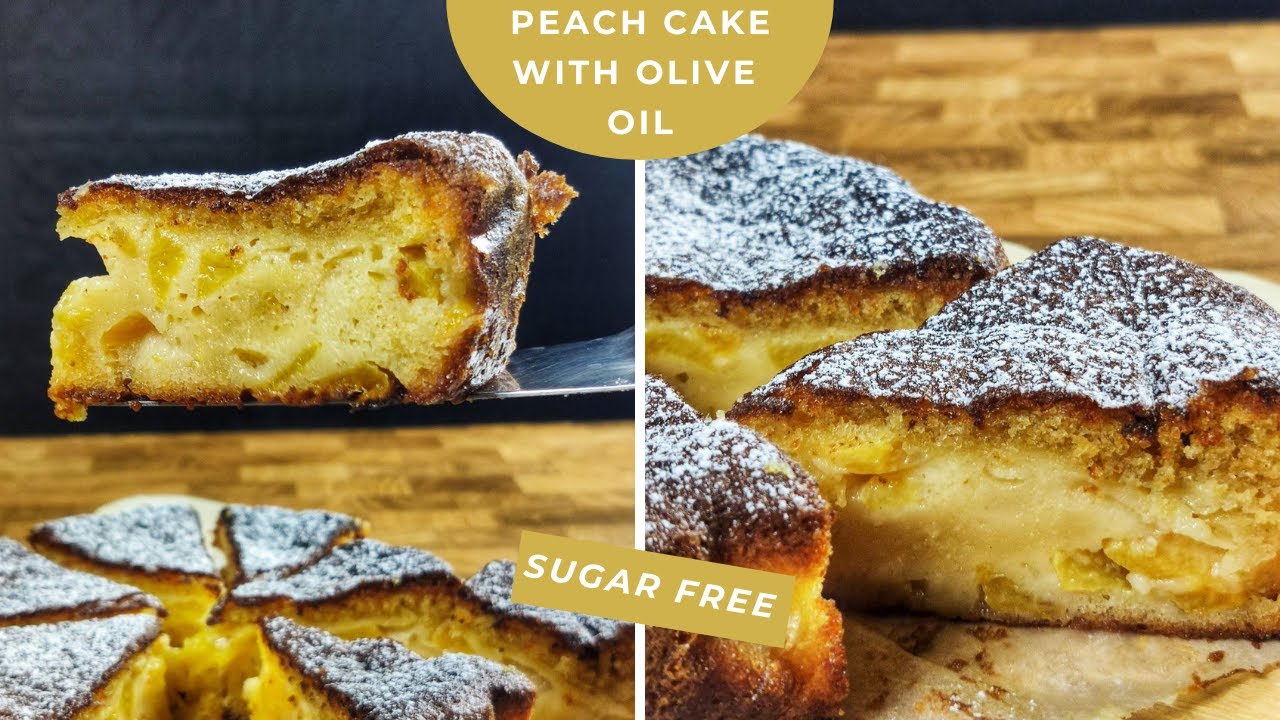 #SUGARFREE PEACH CAKE //ΚΕΙΚ ΡΟΔΑΚΙΝΟΥ ΜΕ ΕΛΑΙΟΛΑΔΟ | EMILY VAGIA