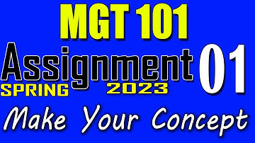 MGT101 Assignment 1 Solution Spring 2023 | MGT101 Assignment 1 Solution 2023