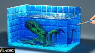 How To Make a Zombie Octopus in a Swimming pool Diorama / RESIN ART