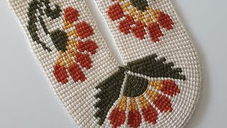 Çi̇çekli̇ Tunus İşi̇ Yelpaze Model Pati̇k