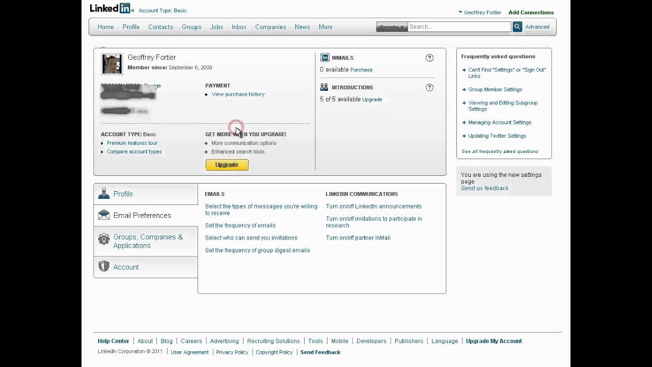 LinkedIn Privacy Settings