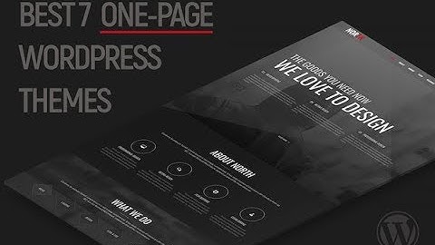 Top 7 Best One Page Wordpress Themes 2019