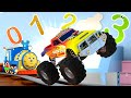 Dessin animé pour les petits. Bill Le Monster Truck sauve les chiffres. Apprendre à compter